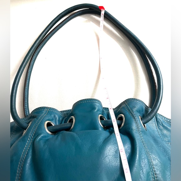 Blue Green Leather Shoulder Bag Handbag by Tignanello - Picture 2 of 16